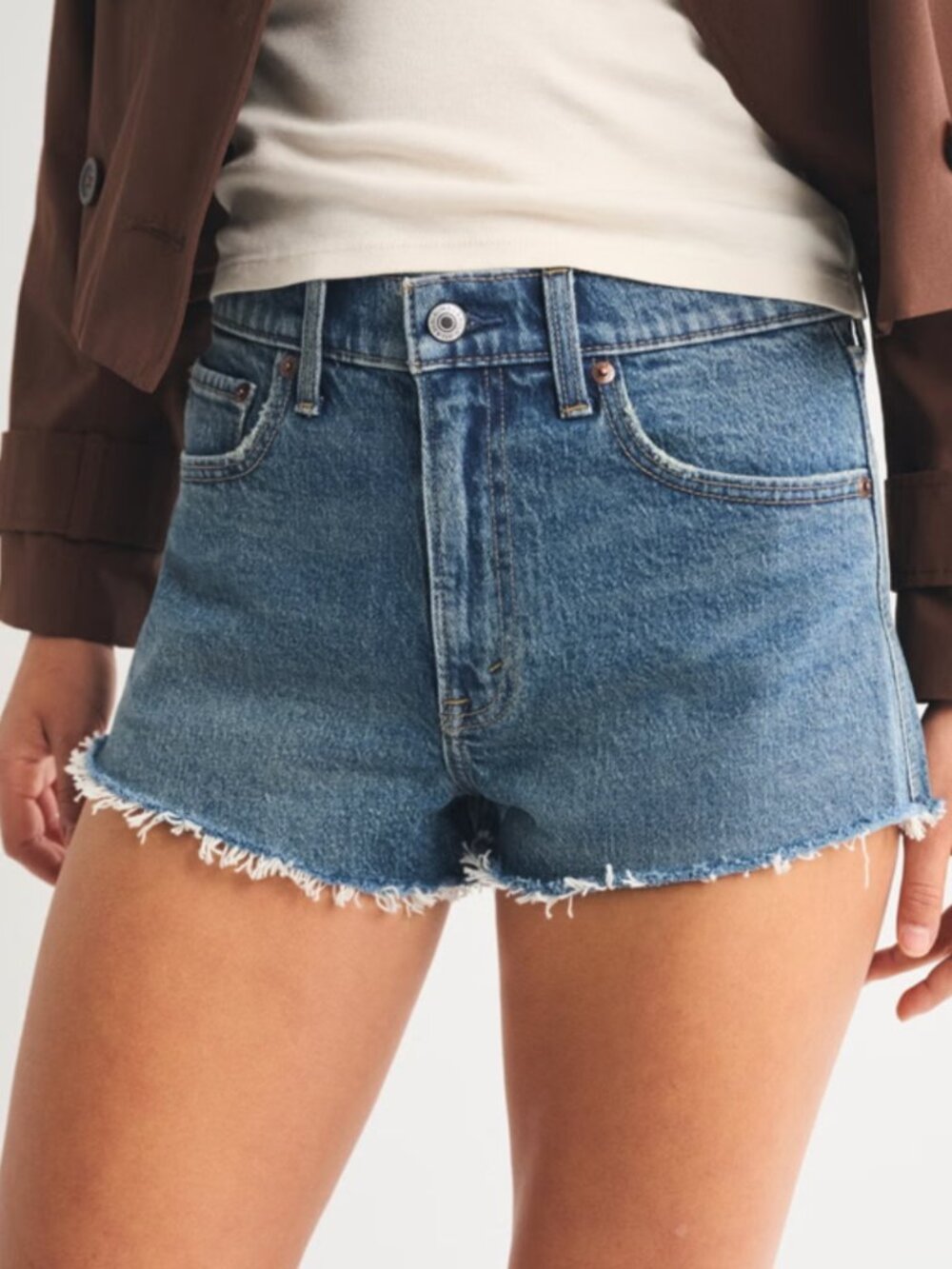 NWT Abercrombie High Rise Denim Micro Short